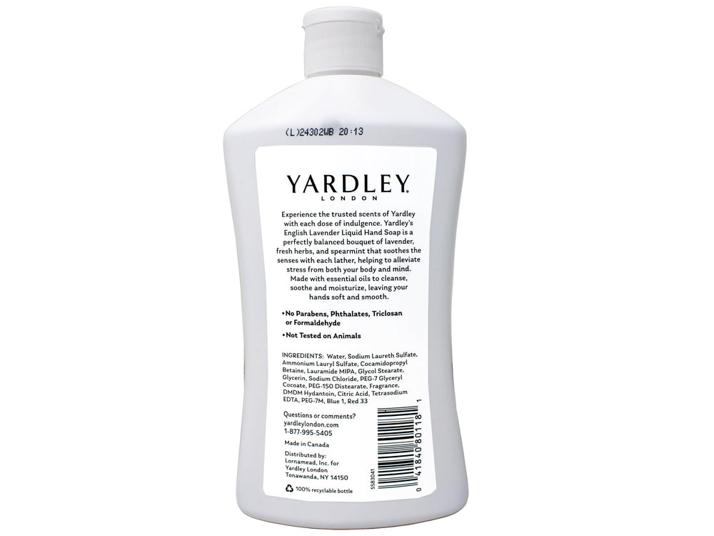 Yardley packaging image showing classic London branding and lavender-inspired design.