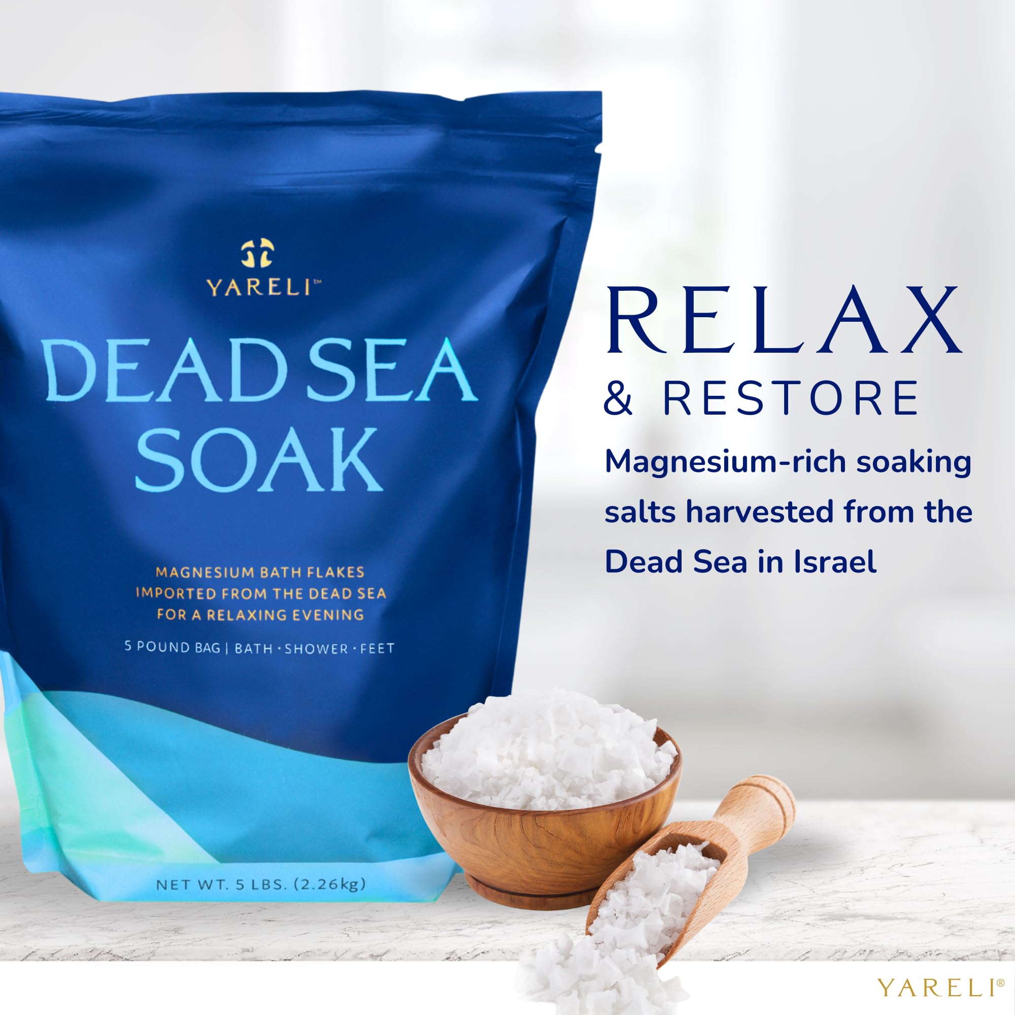 YARELI magnesium flakes offer higher magnesium content than Epsom salt