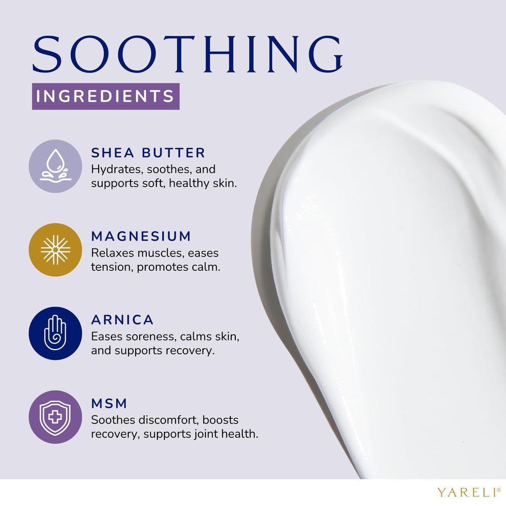 YARELI magnesium cream applied to forearm shows quick absorption