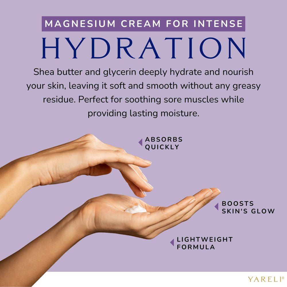 YARELI cream nourishes skin with shea butter during use