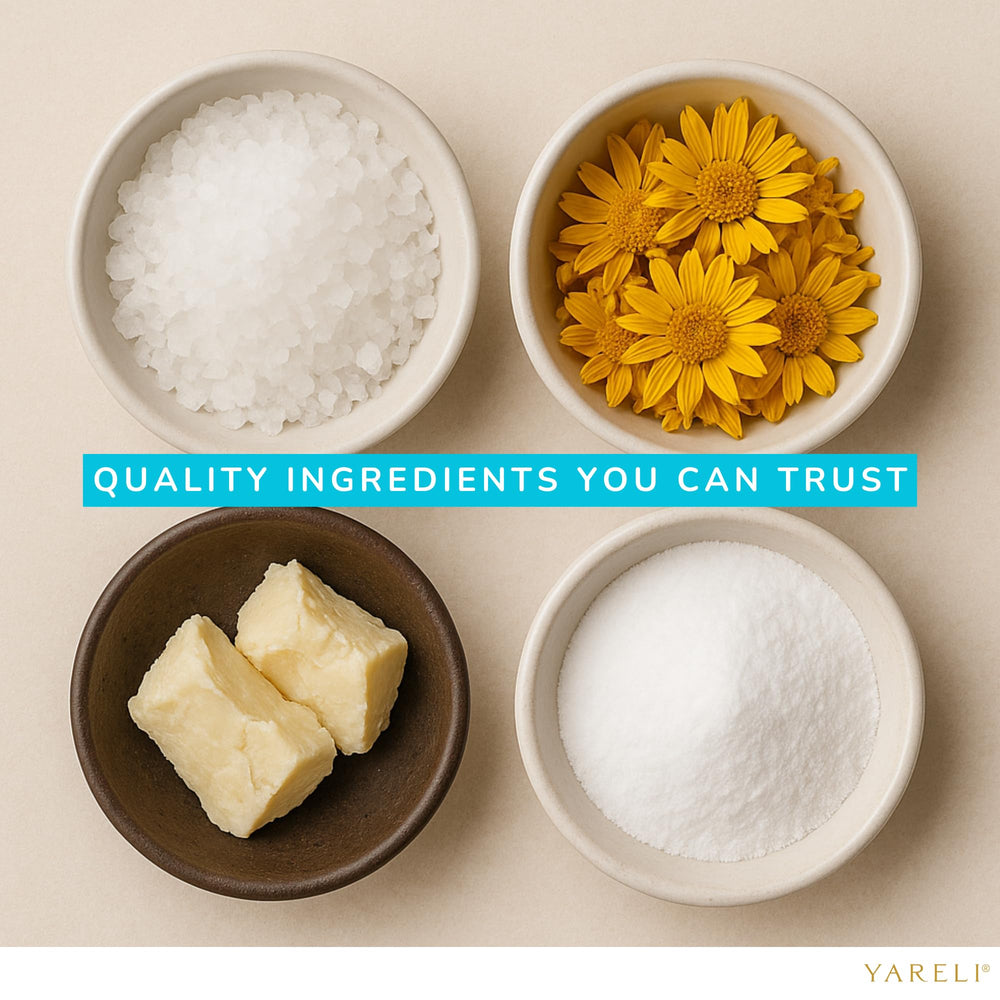 Unscented YARELI packaging communicates family-safe formula for adults and children