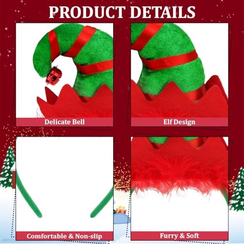YARIEW Elf Hat Headband satin wire-core demonstrates secure shape retention.