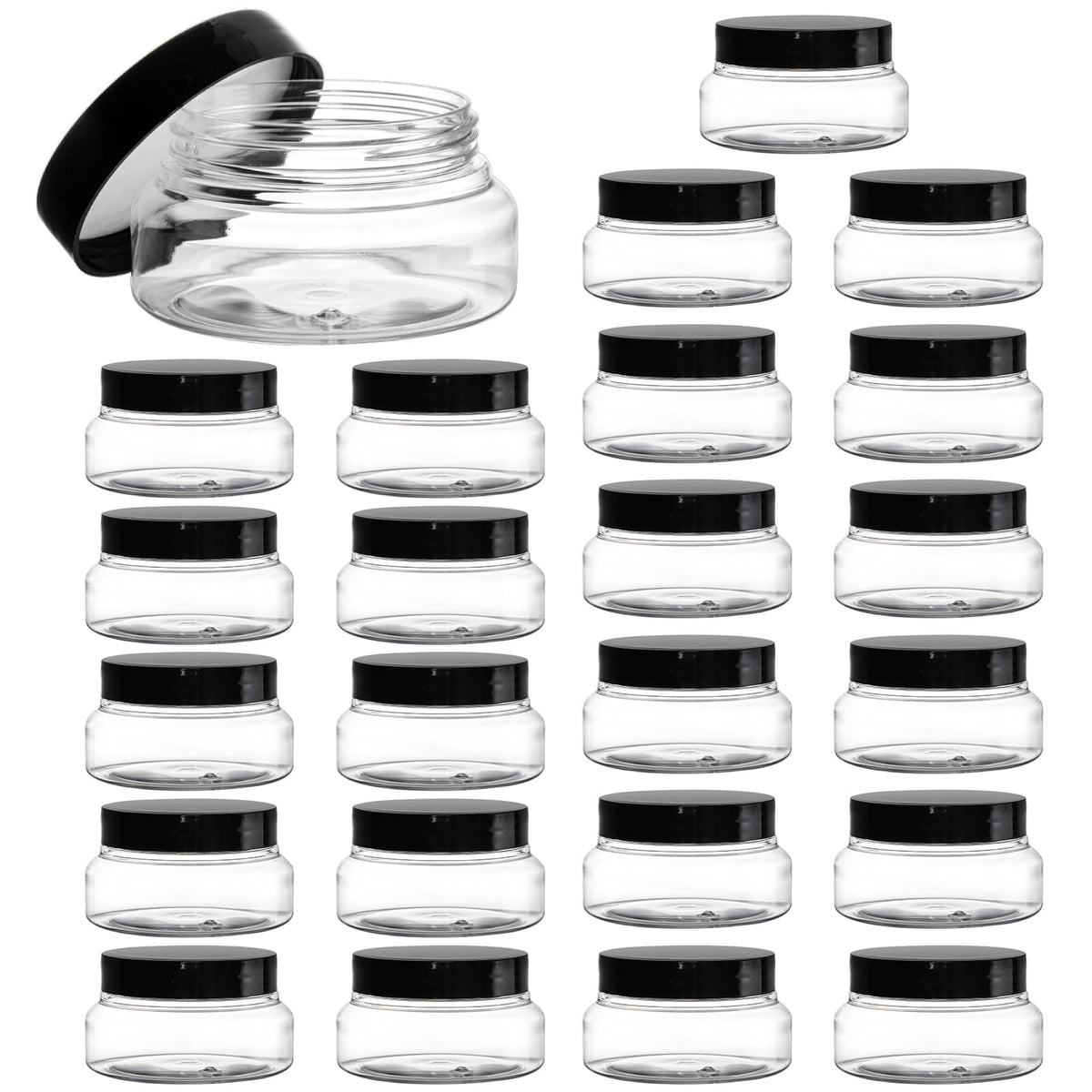 Yarlung 24-pack 5oz jar with lid shows clear body for easy content visibility and travel-ready samples.