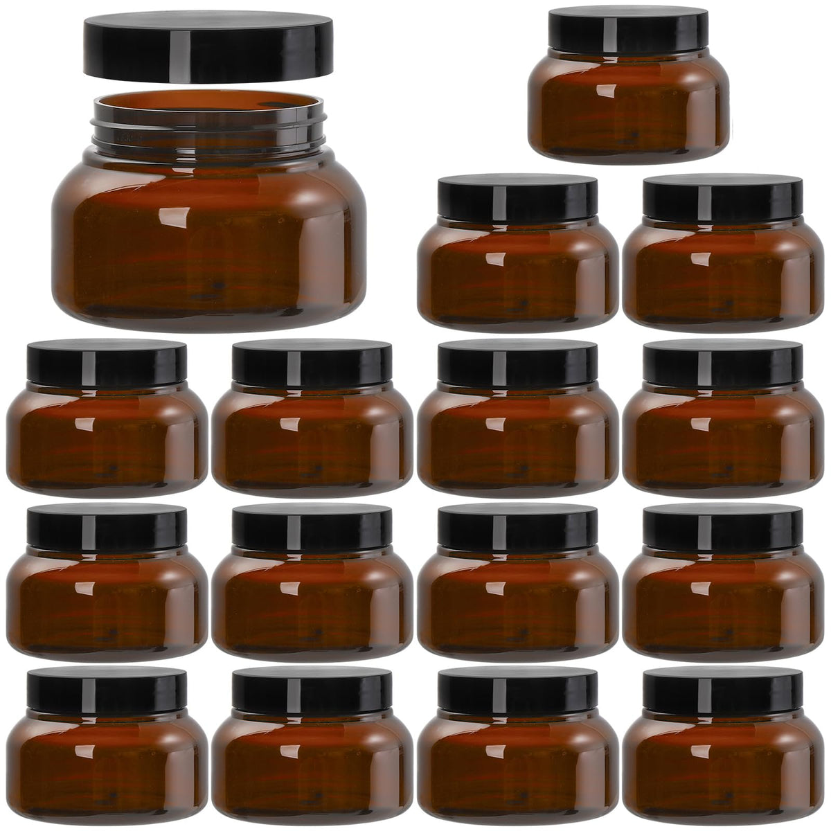 Yarlung amber 8oz plastic jar with lid for UV-protected storage