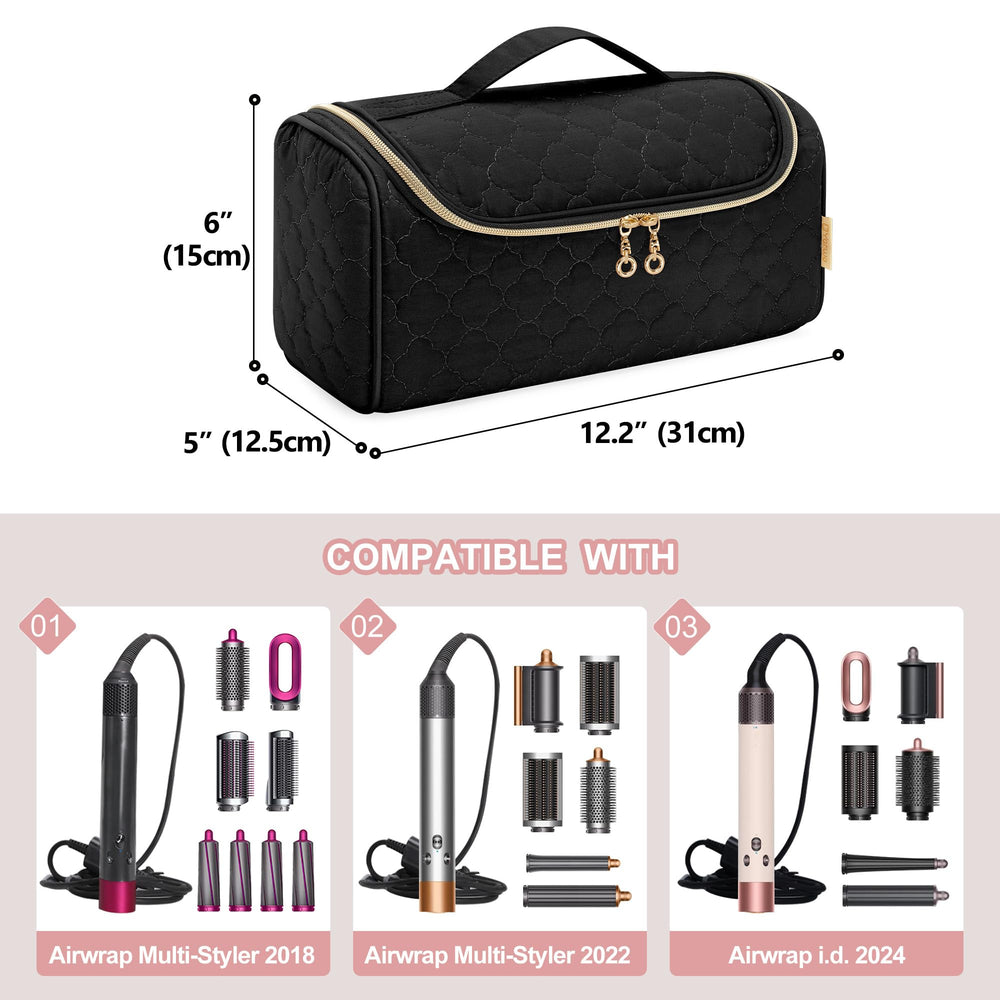 Yarwo Airwrap Travel Case compact size fits easily in luggage.