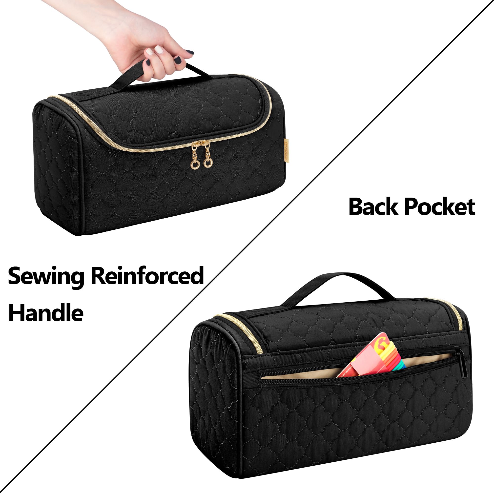 Yarwo Airwrap Travel Case organized pockets for oils, clips and accessories.
