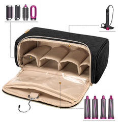 Yarwo Airwrap Travel Case interior peach-skin fabric with soft padding for protection.