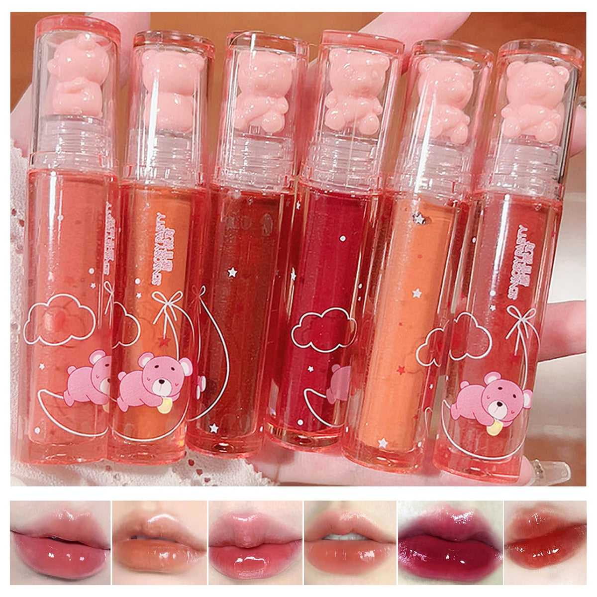 Yasovigi bear lip gloss packaging highlights premium gift-ready design.