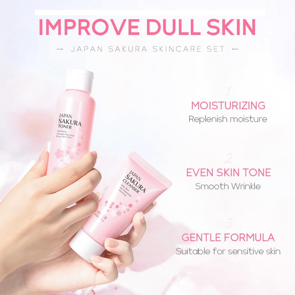Yasovigi Sakura skincare-kit face-cream application seals hydration