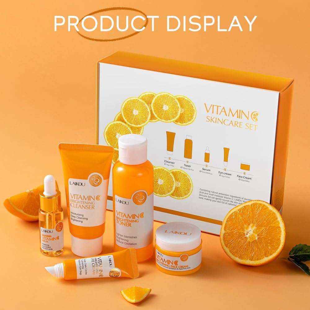 Gift-ready Yasovigi skincare set displayed on a bathroom counter