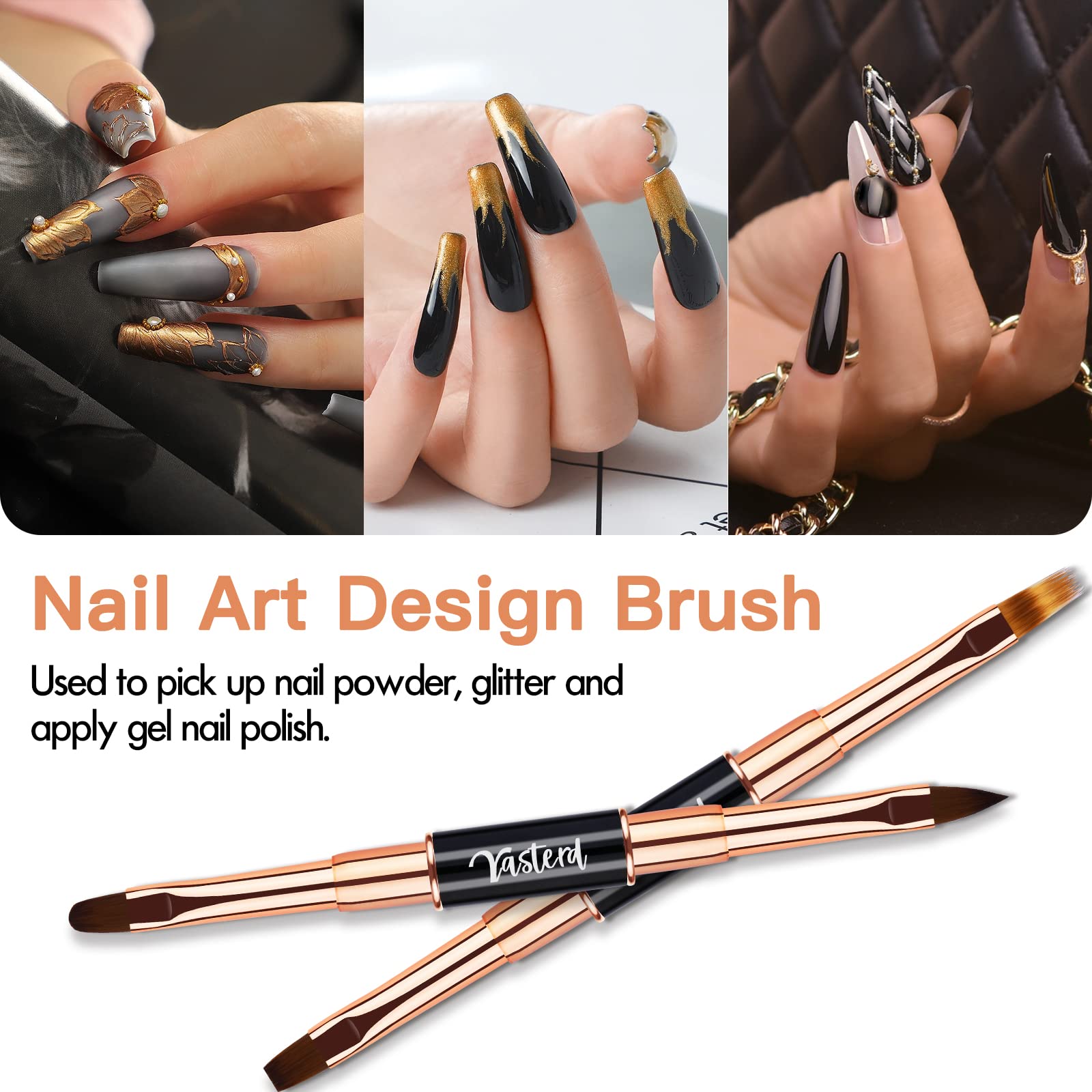 Yasterd ombre brush enables smooth gradient effects for gel polish.