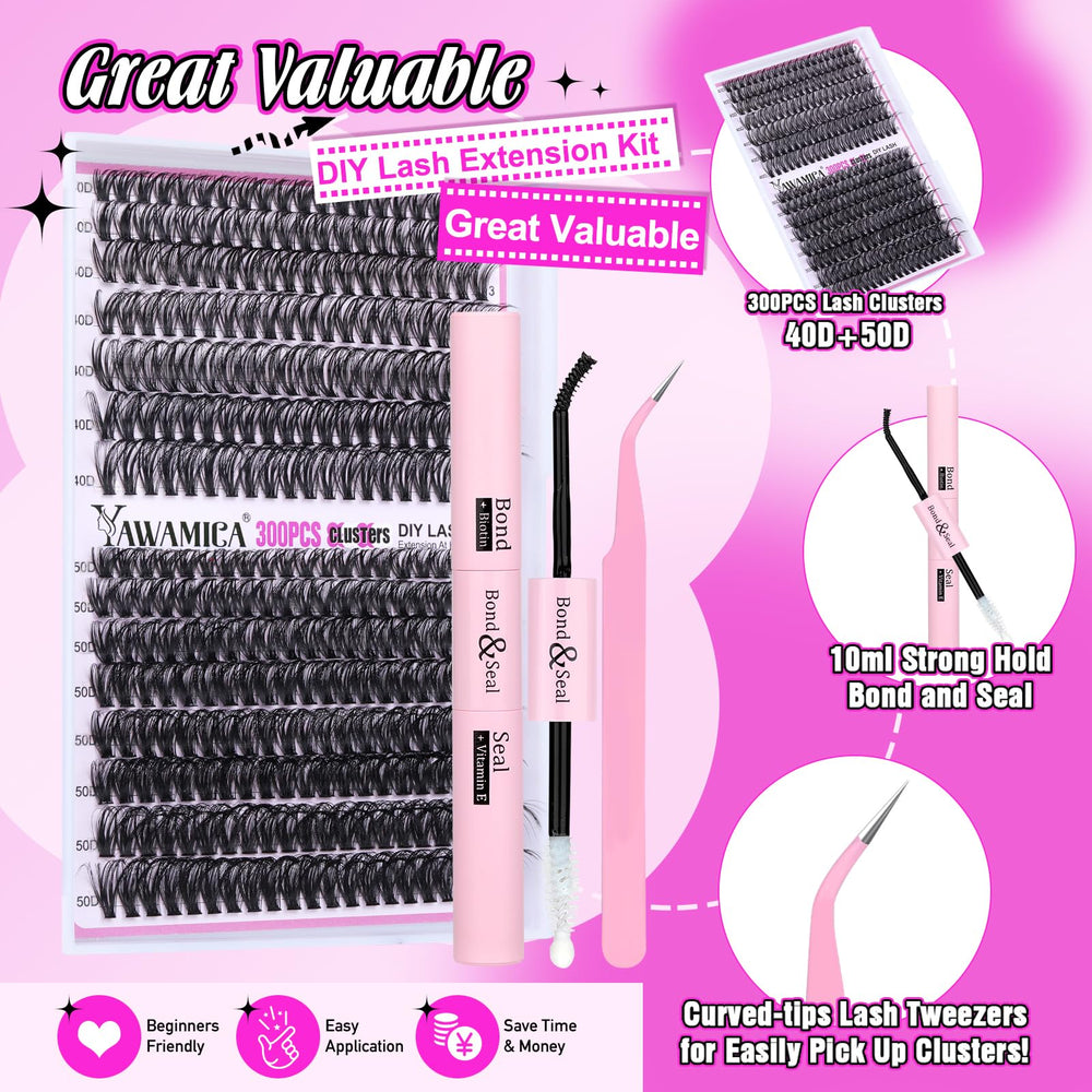 Yawamica bond and seal 10ml bottle shown for secure eyelash adhesion.