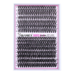 Yawamica DIY lash extension kit 300pcs displayed for at-home styling.