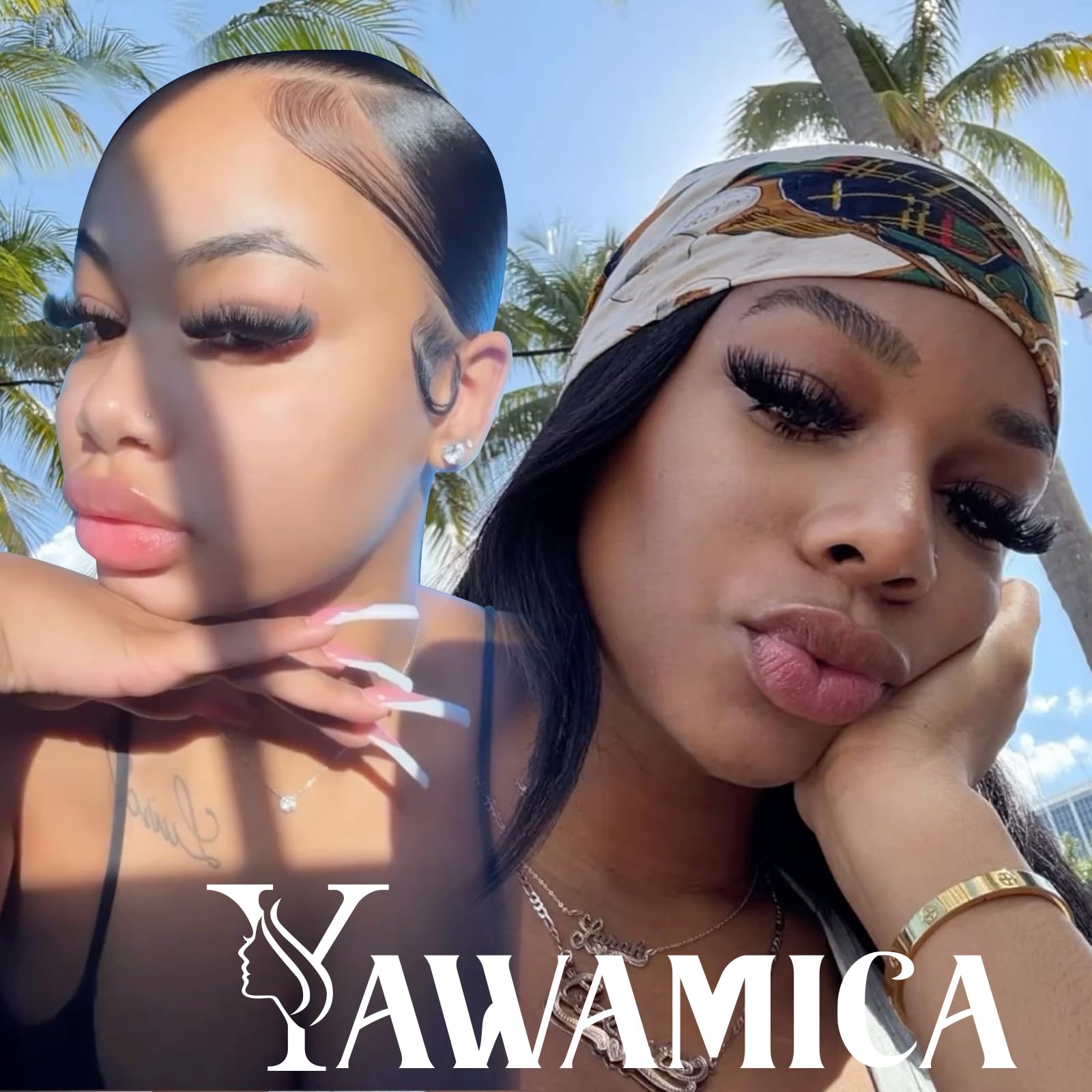 Yawamica feather-light lashes with 0.05mm band for comfortable wear.