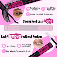Yawamica fluffier lash clusters 150d200d mix for voluminous fluffy look.