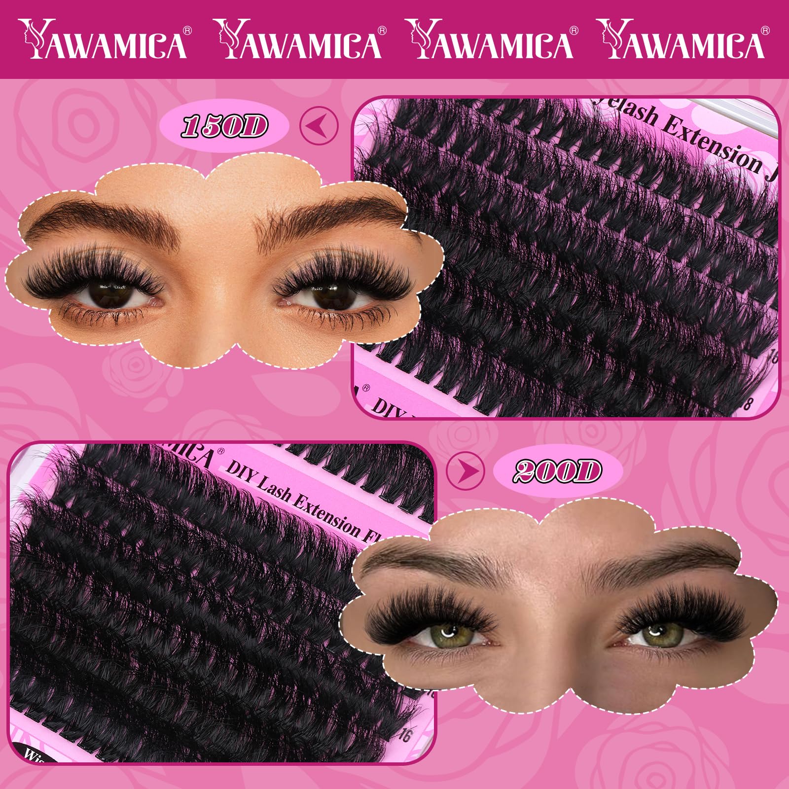 Yawamica lash bond application offers longer wear while staying gentle.