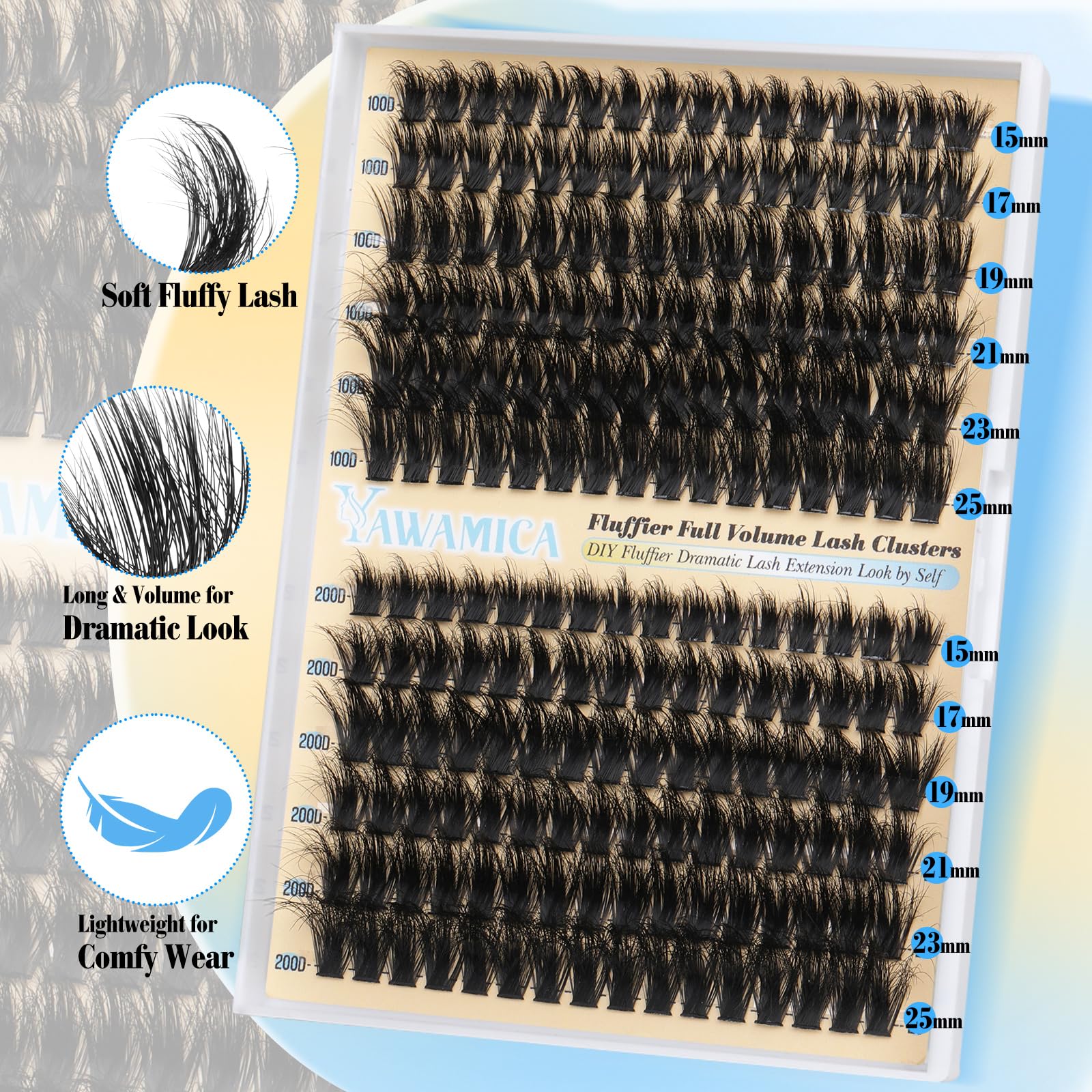 Yawamica waterproof bond and seal helps hold lashes longer.