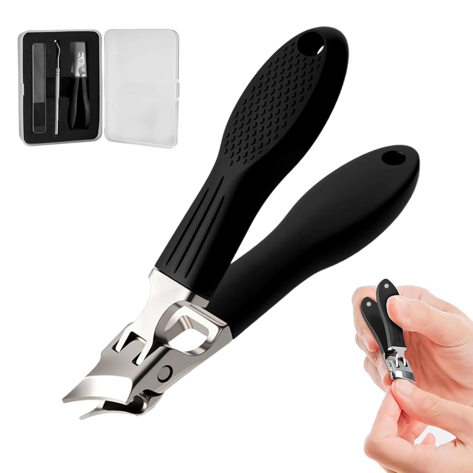 YAWOTA wide jaw opening nail clipper enables smooth clipping of thick nails