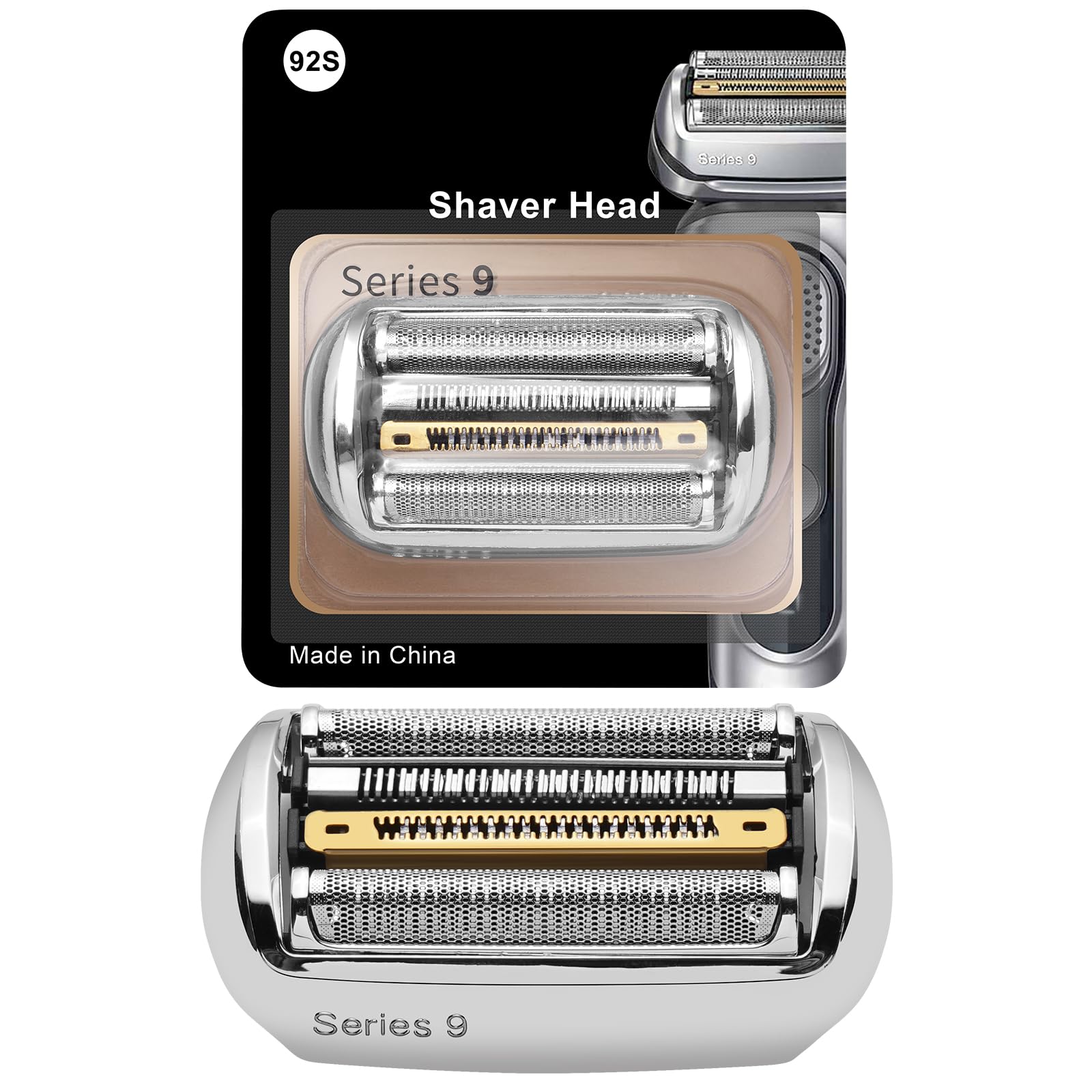 YAZIYIR 92S replacement head foil shown up close for a smoother shave and reduced irritation.