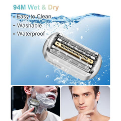 YAZIYIR Braun 9 Series compatible shaver head restores peak performance for a closer shave.