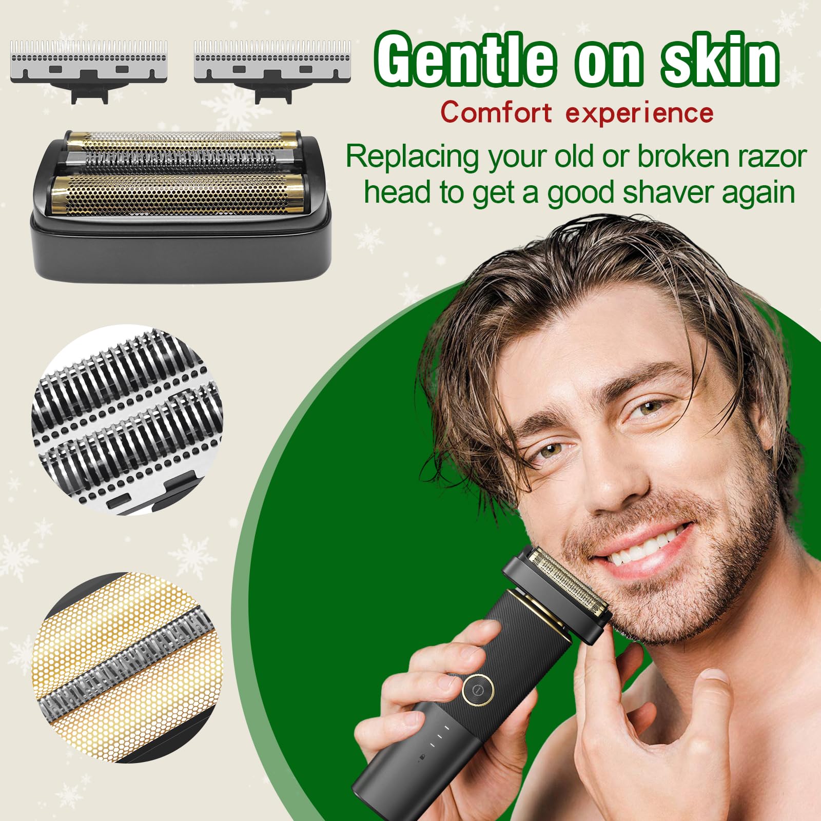 YAZIYIR smooth shave performance demonstrates cleaner results with wet or dry use