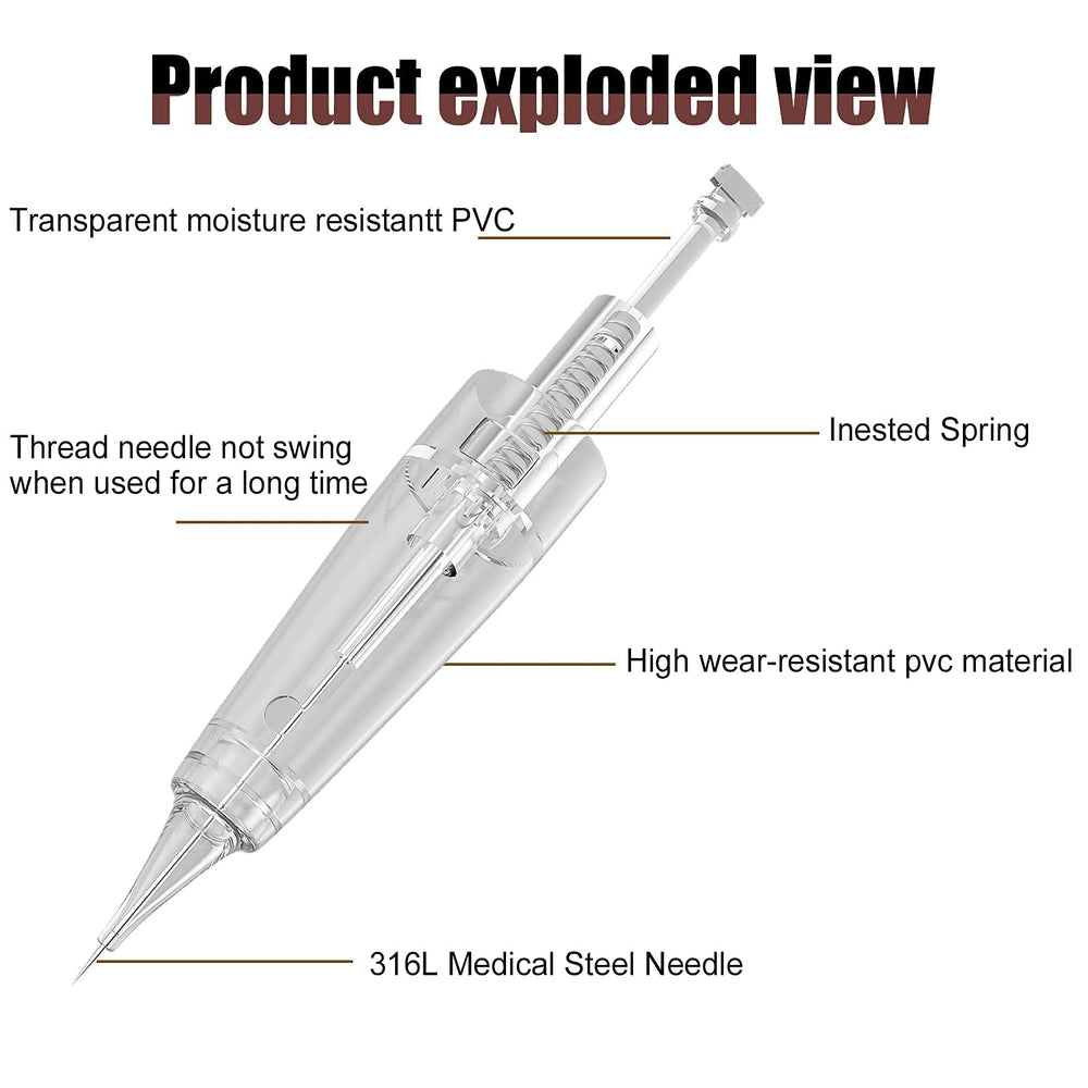 Ybeauty 15 cartridges needles offer precise brow, eyeliner, and lip shading.