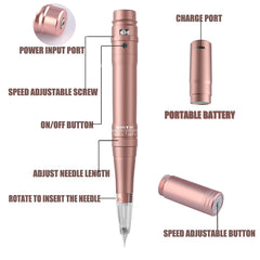 Ybeauty 700mAh wireless battery powers portable microblading sessions.