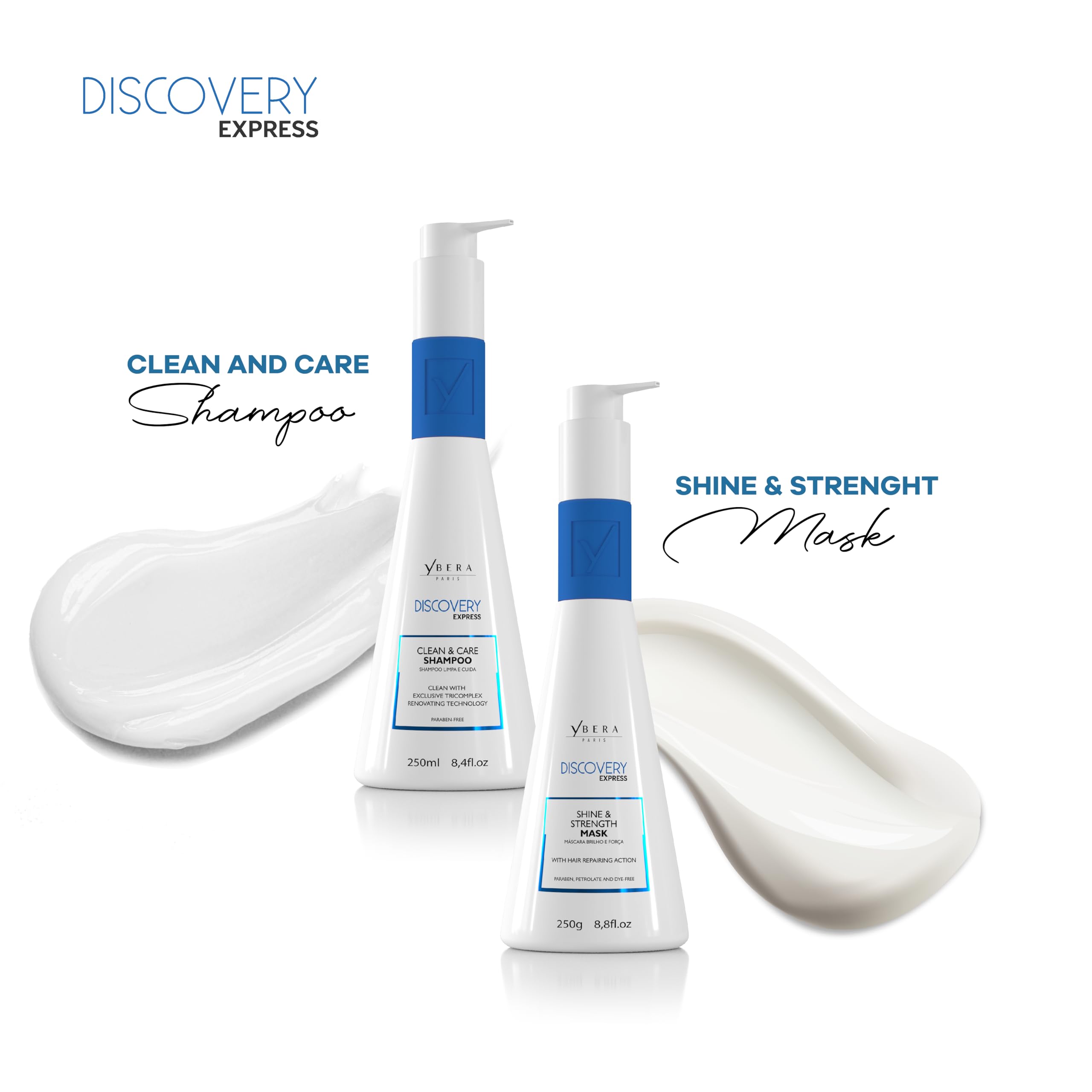 YBERA PARIS Discovery Home Care Express application-shot illustrates frizz control and smoother outcomes