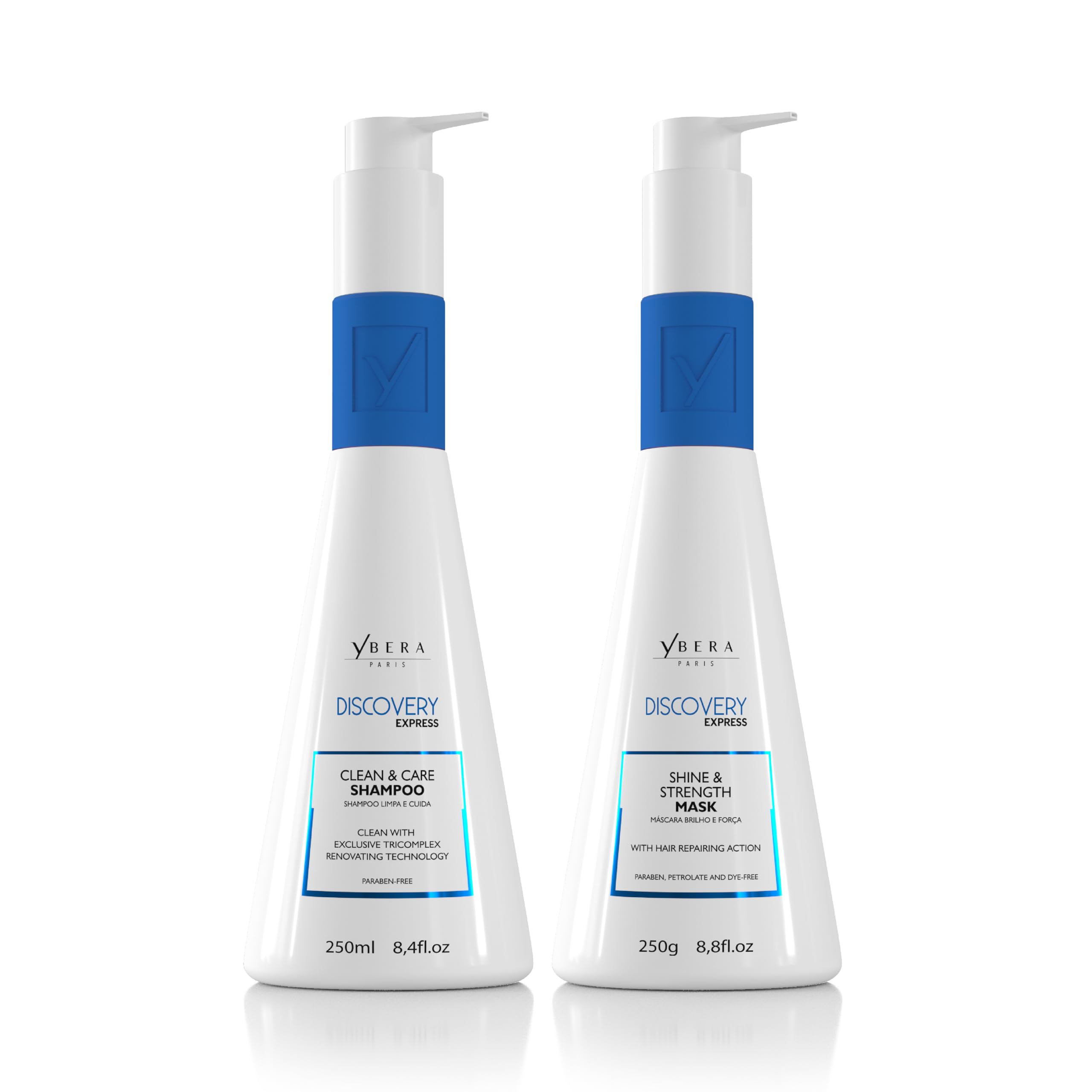 YBERA PARIS Discovery Home Care Express bottle closeup highlights hydrating formula for smoother hair