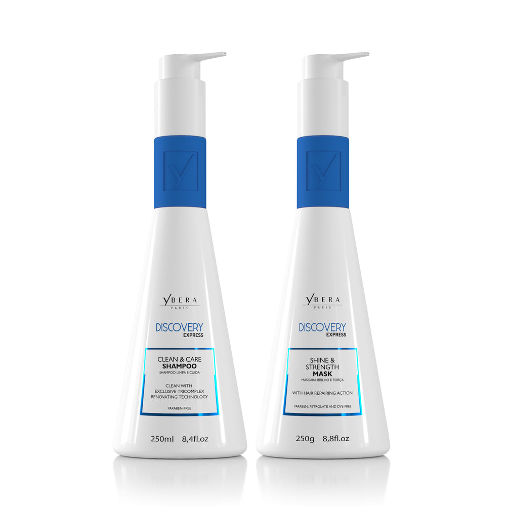 YBERA PARIS Discovery Home Care Express bottle closeup highlights hydrating formula for smoother hair