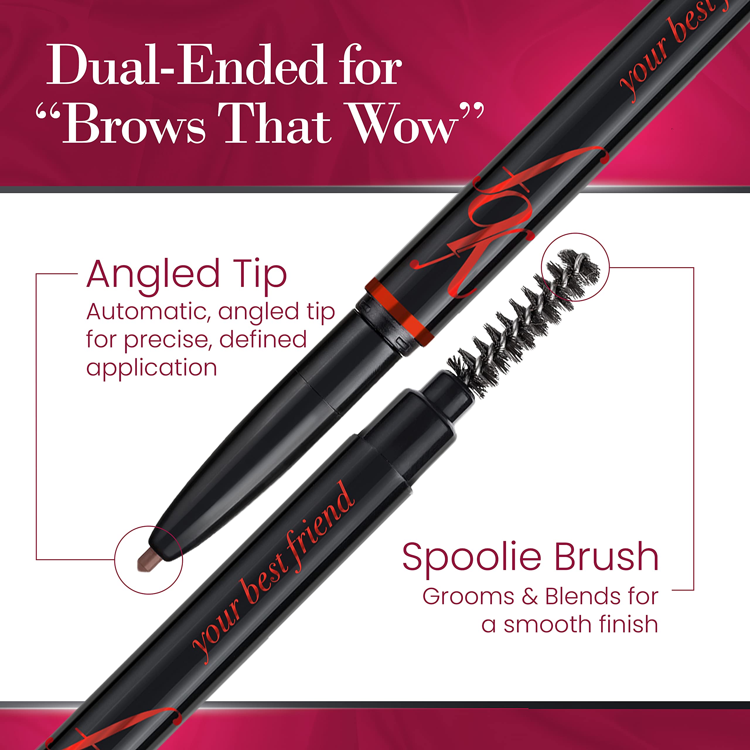 ybf Beauty Eyebrow Pencil pressure-color-change adapts shade with pressure for effortless matching.