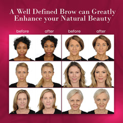 YBF dual-ended brow pencil with spoolie brush for easy sculpting.