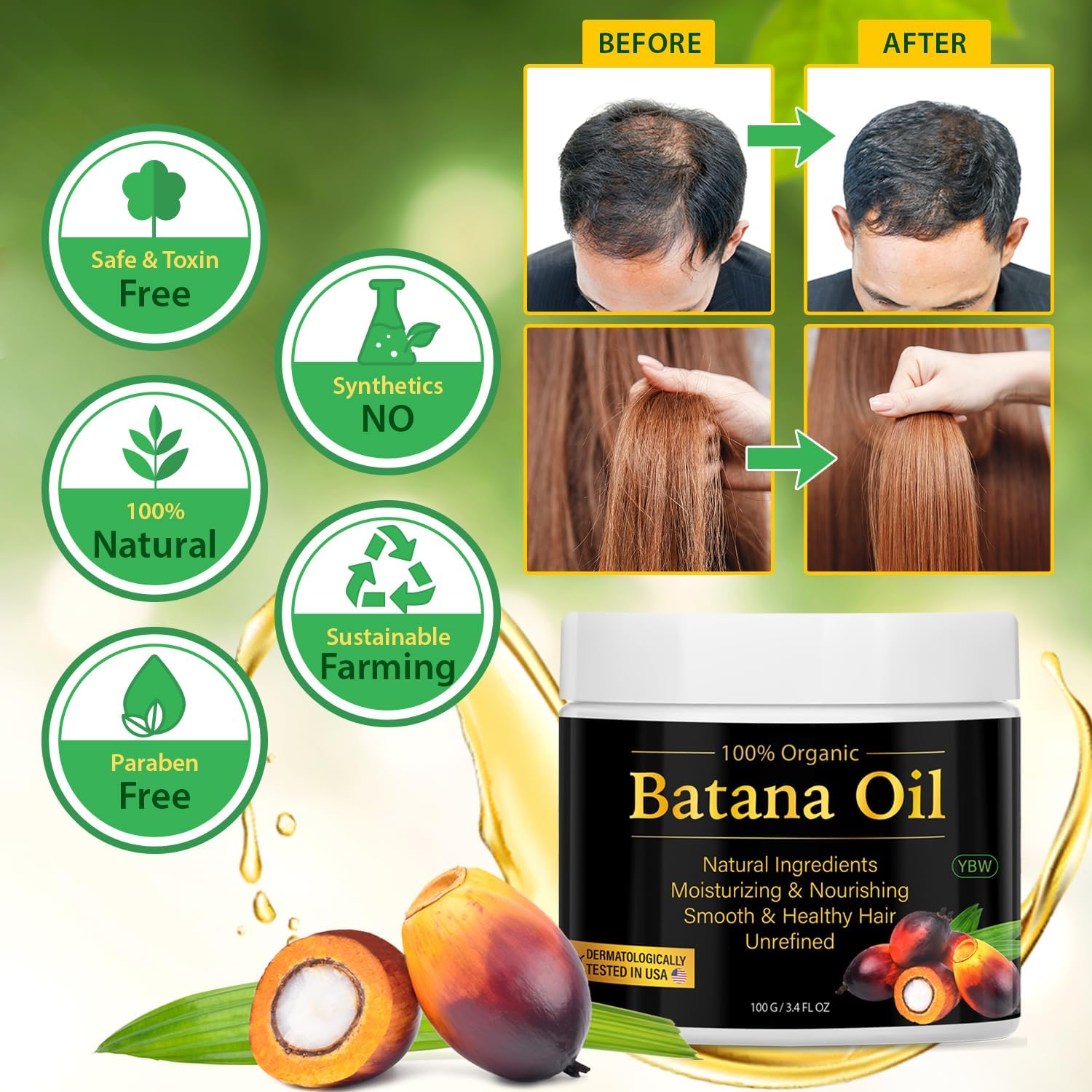 YBW Batana Oil is harvested in Honduras from wild-harvested ingredients.