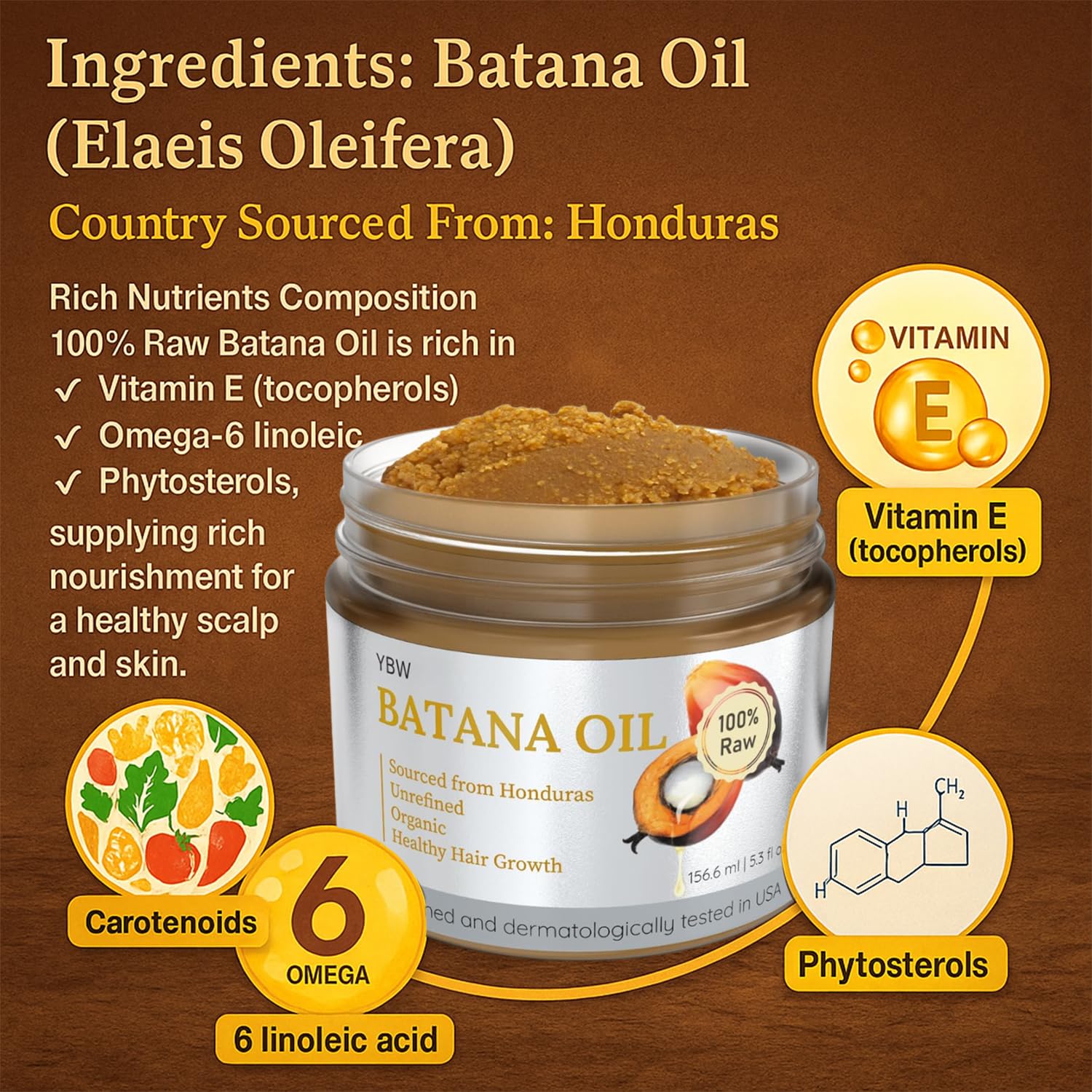 YBW Batana Oil paste texture highlights rich, nourishing consistency for daily hair care