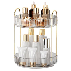 YCIA&DONE 360 rotating makeup organizer top view for quick cosmetics access