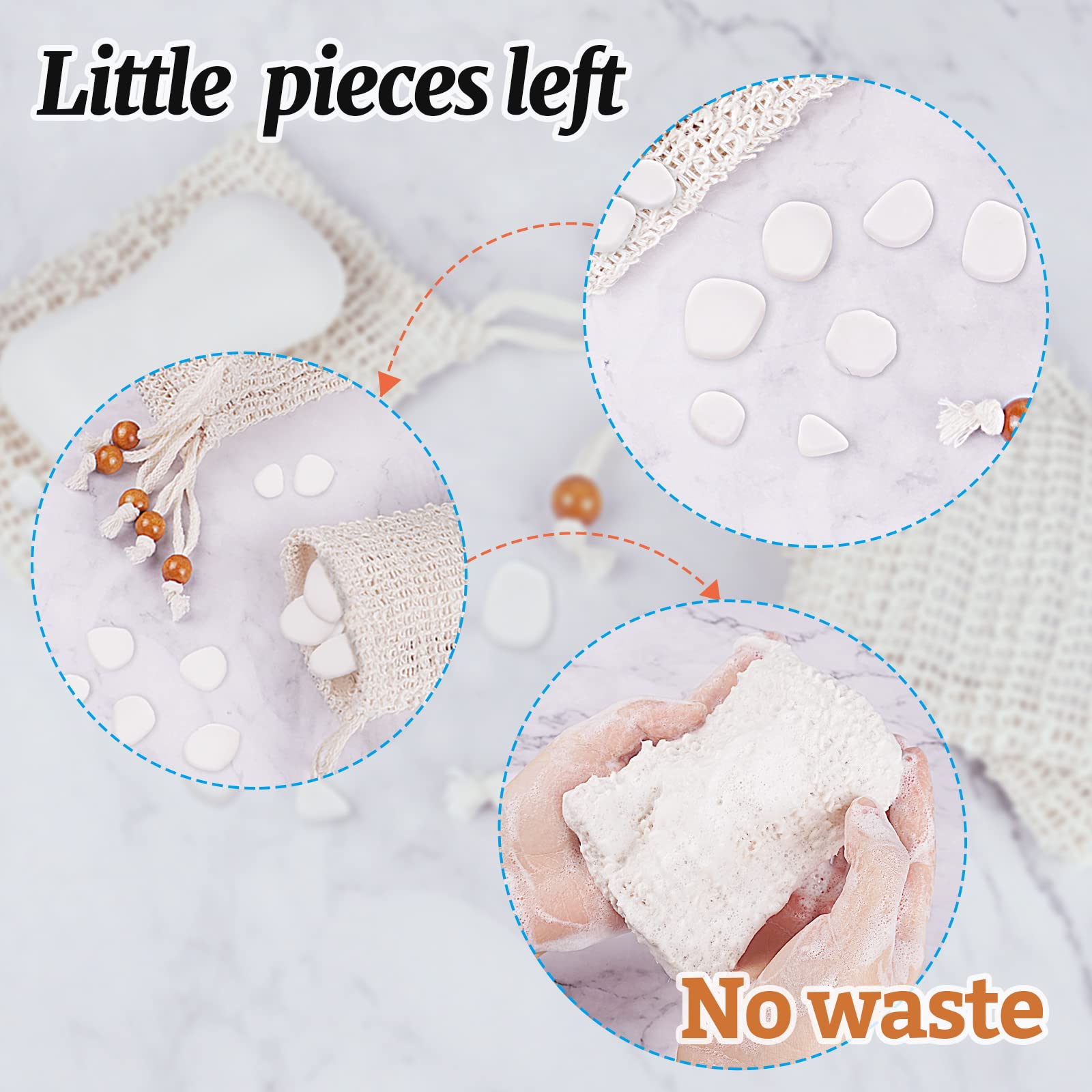 Ycolama 50 soap bags packaging showcases convenient bulk pack for gifting.