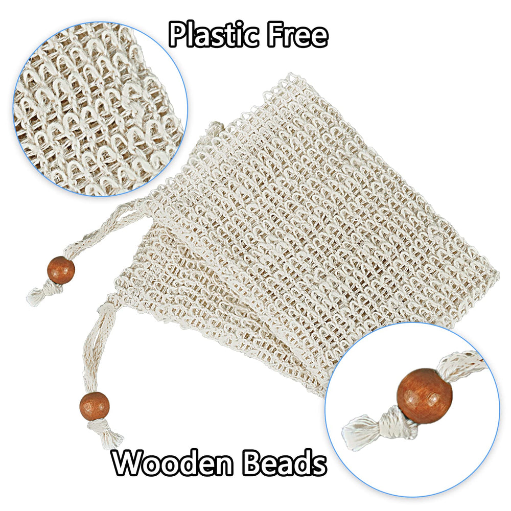Ycolama sisal soap bag exfoliating texture provides refreshing scrub.