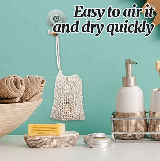 Ycolama sisal soap bag shower-use demonstrates easy lather creation.