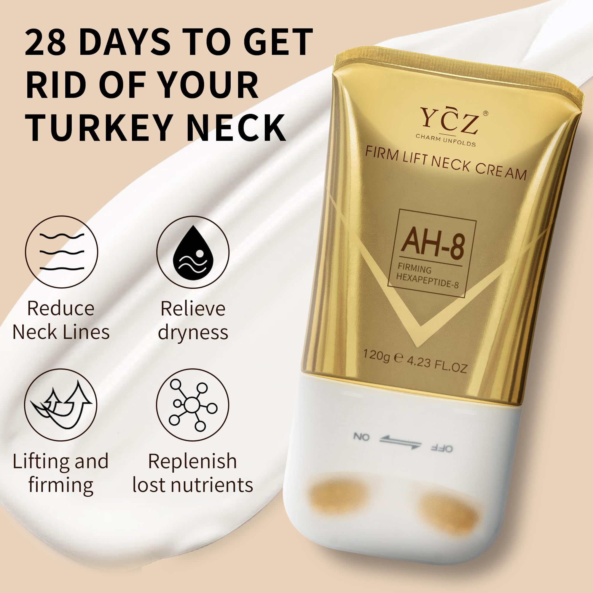 Ycz AH-8 skin swatch highlights natural glow and hydration