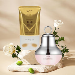 YCZ Neck-Eye Care Tightening Set eye-area treatment close-up targets smoother under-eye contours.