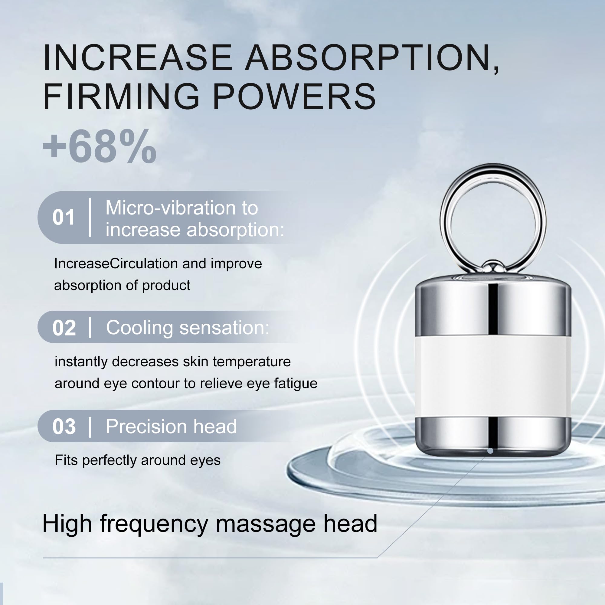 Ycz puffiness under-eye area shows refreshed appearance after use.