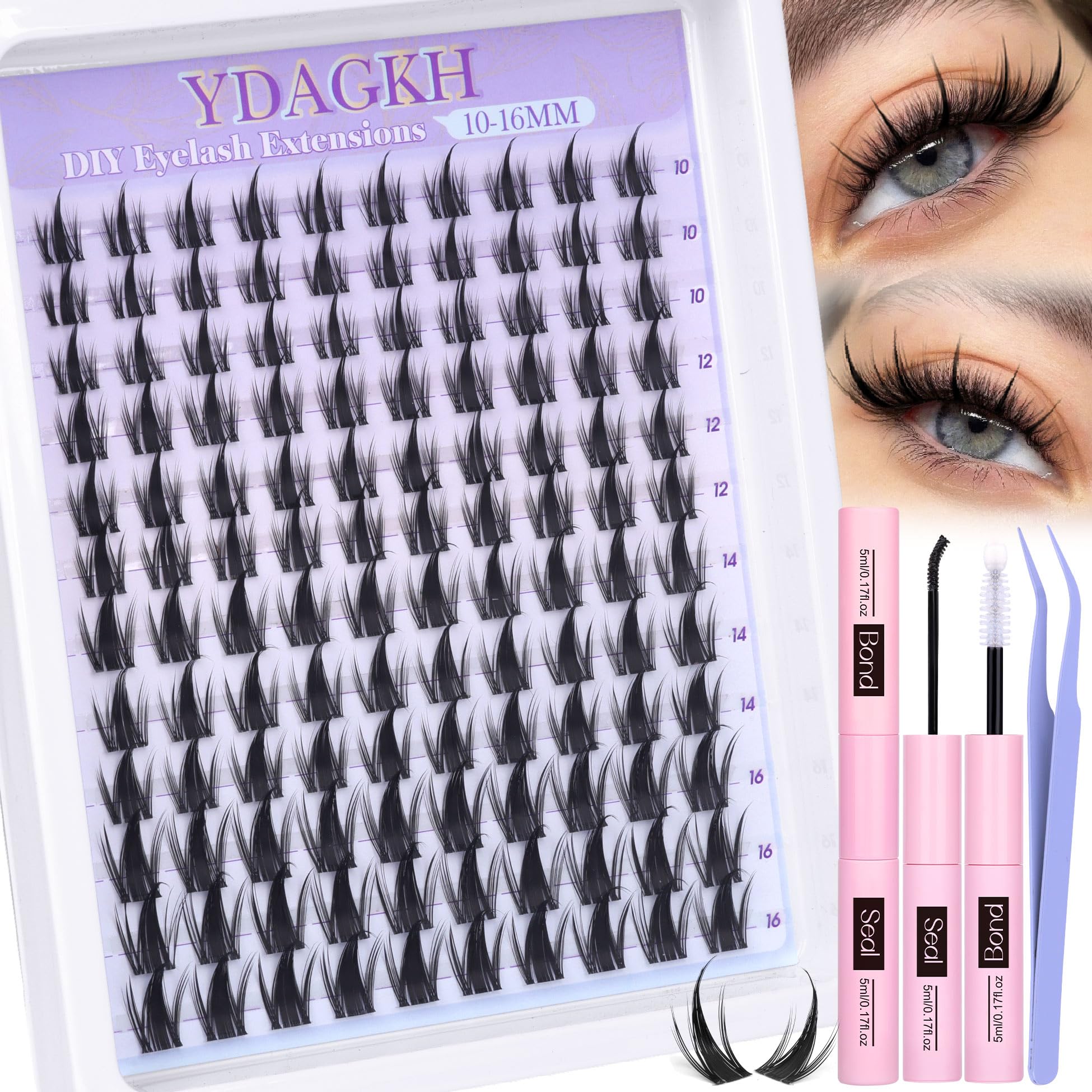 YDAGKH Manga Lash Clusters Kit with Spikes shows dramatic anime-inspired lashes