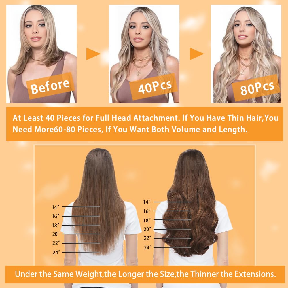 YDDM tape-in extensions 20pcs-pack-shot highlights full-head feasibility and consistent fullness
