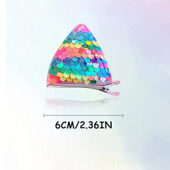 YDDXAQHB glitter cat ear hair clip blue perfect for costumes and daily styling