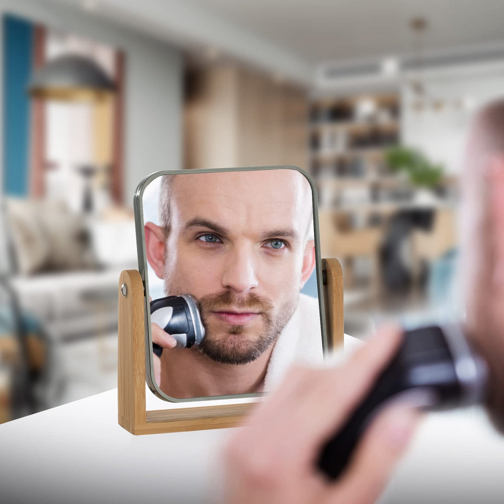 YEAKE compact desk mirror fits small counters for vanity use.