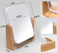 YEAKE vanity mirror 8-inch glass provides clear reflection for makeup