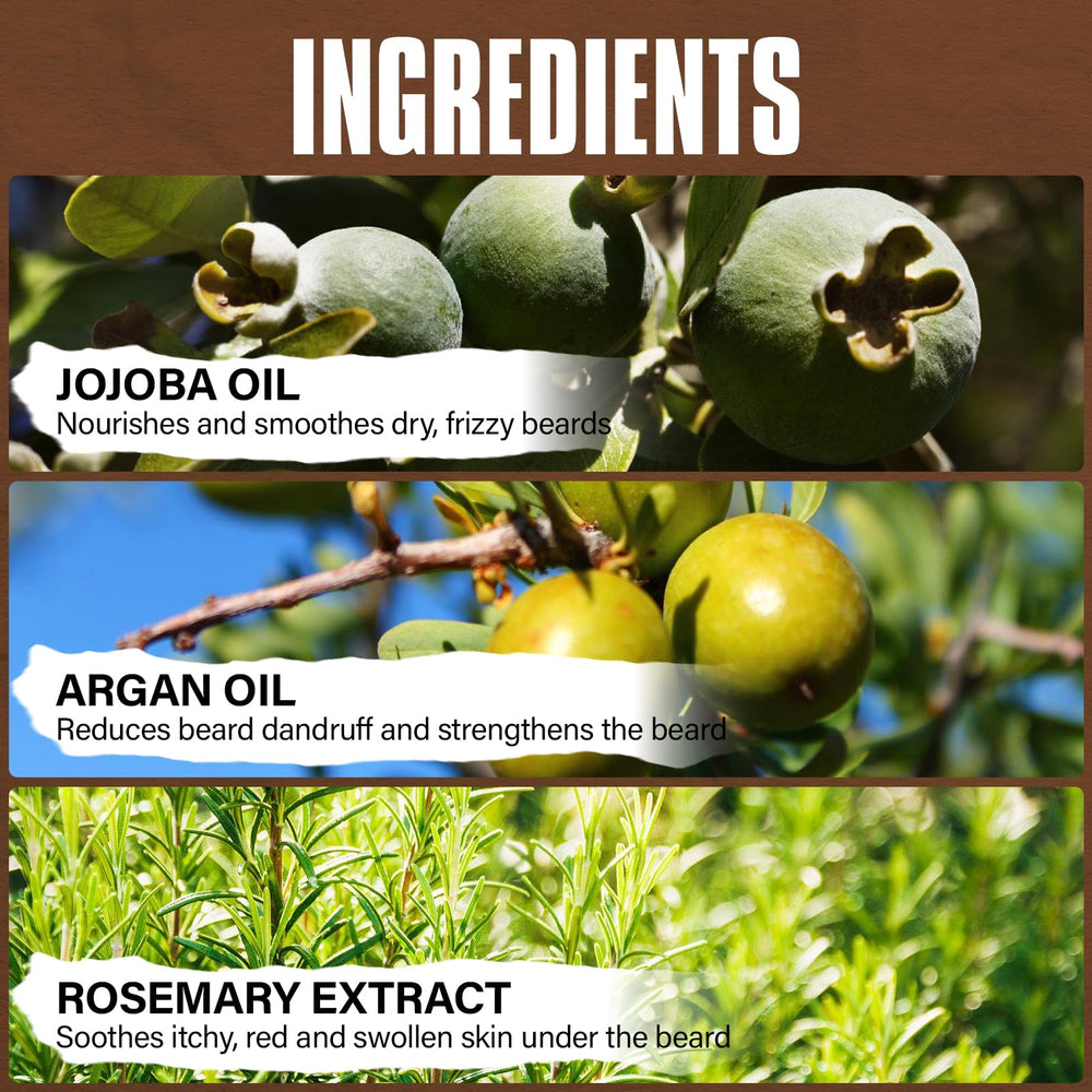 YEALIR argan and jojoba oils moisturize beard and skin