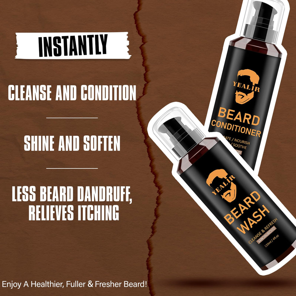 YEALIR beard shampoo brush shows deep cleansing and dander removal