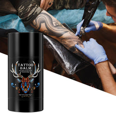 Yecuce tattoo-aftercare-balm-application demonstrates smooth roll-on for even coverage.