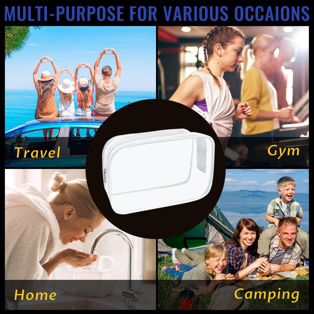 YedsIntu gift-ready clear cosmetic bag set for travel lovers.